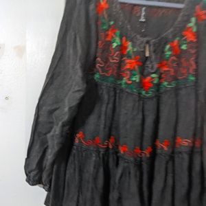 Black Boho blouse.